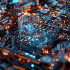 futuristic circuit board