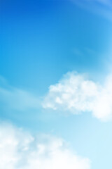 Wall Mural - sky blue,cloud background,vertical summer clear sky over beach,vector landscape nature sunrise in wi