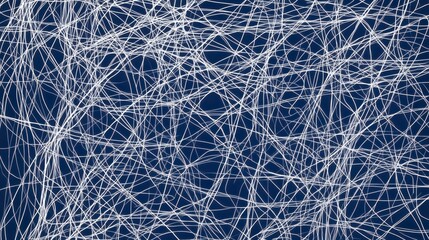 Intricate Abstract Lines on Dark Background: A Visual Exploration of Interconnectedness