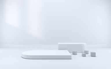 Wall Mural - 3d white podium