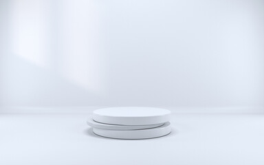 Wall Mural - 3d white podium