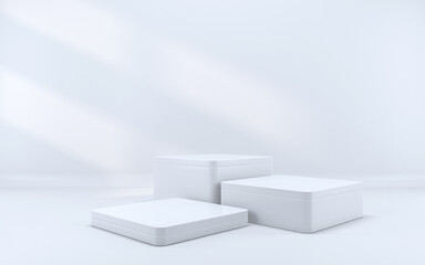 Wall Mural - 3d white podium
