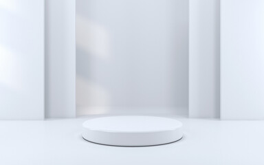 Wall Mural - 3d white podium