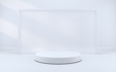 Wall Mural - 3d white podium