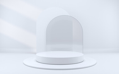 Wall Mural - 3d white podium