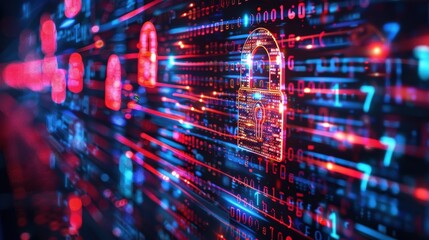 a close-up view of a computer screen displaying encryption algorithms in progress, emphasizing the t