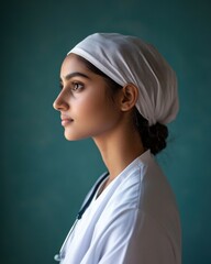 Wall Mural - close up of indian female doctor