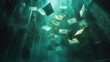 © Nawarit - A symbolic image of cash flowing into envelopes labeled with budgets, dramatic cinematic tones