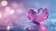 © Avve Diana  - A soft pink heart banner graphic for Valentine's Day, suitable for web design and romantic themes.