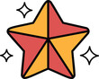 © toonsteb - A star with a red and orange center and five points
