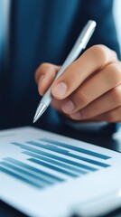 Leinwandbilder - Analyzing business data trends office environment digital report professional viewpoint