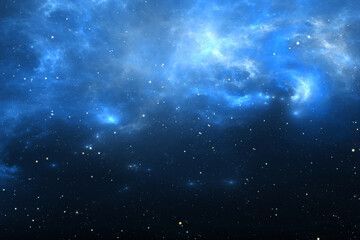 Wall Mural - space nebula. giant interstellar cloud and stars scattered across the universe. fractal art