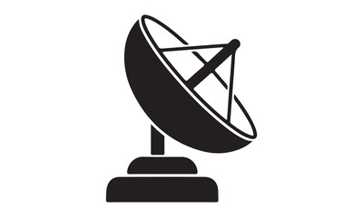 dish antenna silhouette vector-cricut isolated on white background vector illustration for cutting m
