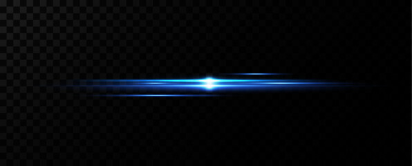 Aufkleber - blue light and fast moving stripes on a black background.