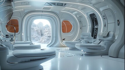 Poster - 3d sci fi room.