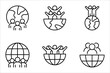 © Ainul - World population linear icon set. Global society. vector illustration on white background