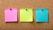 © lapeepon - Colorful blank sticky notes on cork board, colorful, blank, sticky notes, cork board, office, organization, reminders