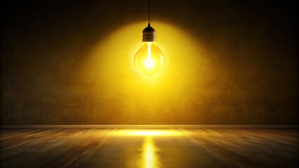 Wall Mural - Yellow glow shining brightly in the dark room, yellow, glow, bright, room, dark, light, shining, vibrant, warm