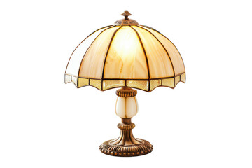 Wall Mural - Elegant Vintage Table Lamp with Sharp Focus Isolated on White Background for Home Decor and Interior Design