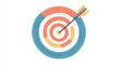 © Alexandr - Arrow hitting bullseye on colorful target