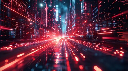 futuristic technology lines background with light effect
