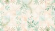 © Mali - Elegant Botanical Tile Pattern Design with Pastel Hues