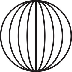 Wall Mural - World globe icon. Earth globe sign. World globe grids in circle form. Linear striped spheres, earth latitude and longitude line grid. World planet earth icon - stock vector.