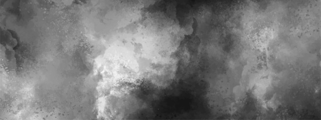 Poster - Abstract design with white paper texture background . Black and white ink effect water color Gray aquarelle painted grunge design. Vintage and gray cloud paper texture