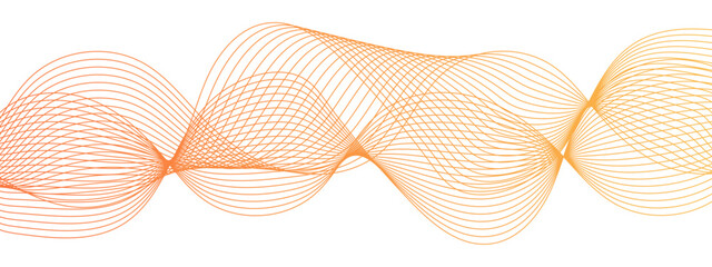 Aufkleber - Vibrant Wavy Colorful lines on a Blank Canvas illustration design elements in concept of arts, energy, science. Dynamic sound wave isolated on white background. Wavy & curved bright lines 