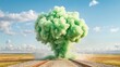 © Koh's Smart - A green poisonous toxic smoke cloud emanates from a chemical spill, filling the air with a noxious fume that poses a serious health risk to anyone nearby.
