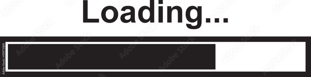 Loading bar icon. Loading bar progress icon, load sign vector ...