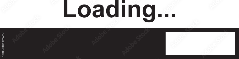 Loading bar icon. Loading bar progress icon, load sign vector ...
