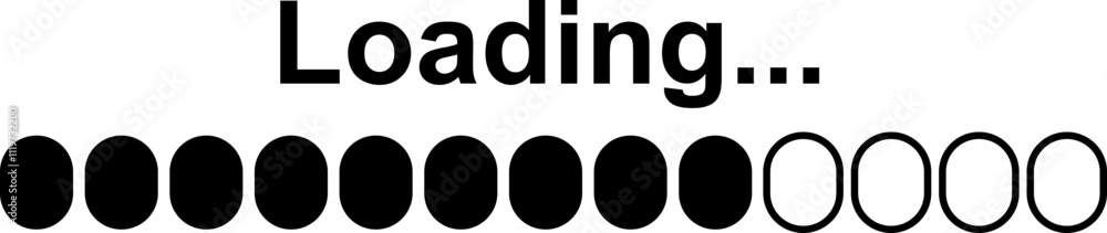 Loading bar icon. Loading bar progress icon, load sign vector ...