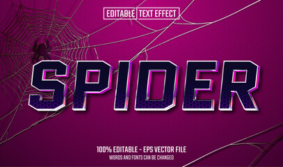 Canvas Print - spider editable 3d text effect