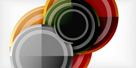 Fototapete - Geometric design abstract background - circles