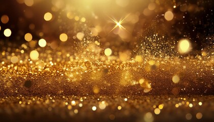 Wall Mural - abstract gold glitter and golden sparkle background