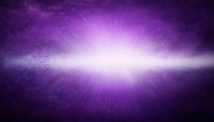 Wall Mural - purple background with white grunge textured stripe or beam of light in center with dark purple bord