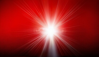 Wall Mural - white ray of light on a red background to the point turning into blackout