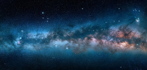 the milky way: horizontal panoramic view of the galaxy