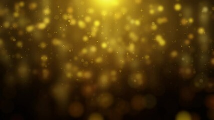 Aufkleber - Glittering gold particle background greeting merry Christmas footage with lens flare shinning light. Abstract straight line with bokeh falling for new year festival 4K motion loop