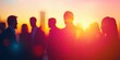 © Blackmint Studio - Networking event at sunset with vibrant colors and business professionals engaging