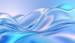 © designhunt - Transparent glass morphism modern texture. Holographic curved wave in motion. Gradient design element. Macro glass 3d Y2K renders an abstract background. Trendy futuristic motion design banner.