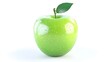 © Sakera - 3D Green apple icon on a white background
