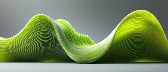 Poster - A vibrant, flowing sculpture resembling waves, showcasing fluidity and organic design.