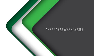 Wall Mural - abstract arrow green white arrow curve geometric direction on grey with blank space design modern fu