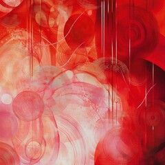 Poster - Dark Red vector Circles, lines with colorful gradient on abstract background. Glitter abstract illustration with blurred drops of rain. Elegant design for wallpapers.