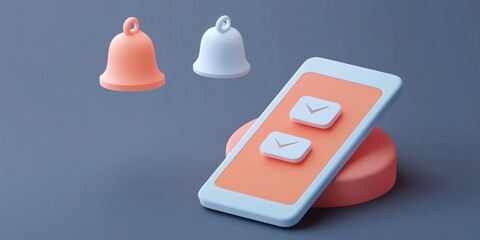 Poster - A smartphone with notification icons, emphasizing alerts and reminders.
