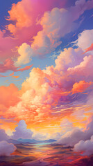 Wall Mural - sunset over the sea