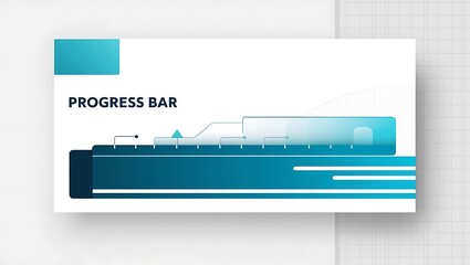 Abstract Blue Progress Bar Design Illustration