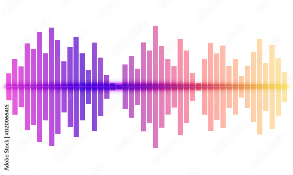 Abstract art, digital equalizer bar graph, digital graphic illustration ...